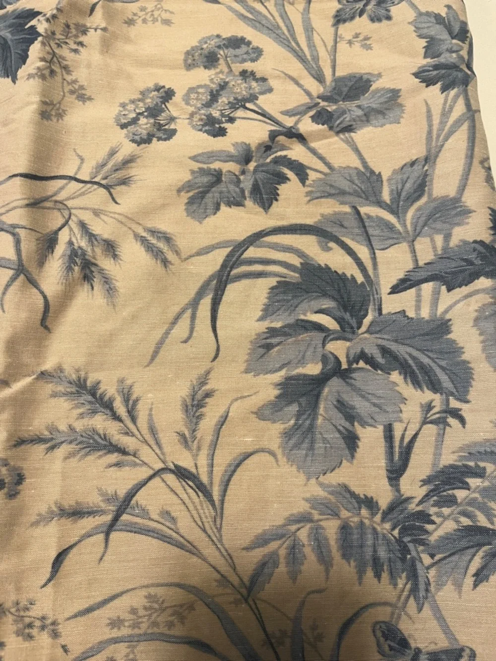 Vintage TALBOTS Silk Linen Floral Skirt with Blue Floral Print - Picture 7 of 12
